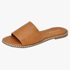 Never worn, tan, bonnibel sandals, size 9